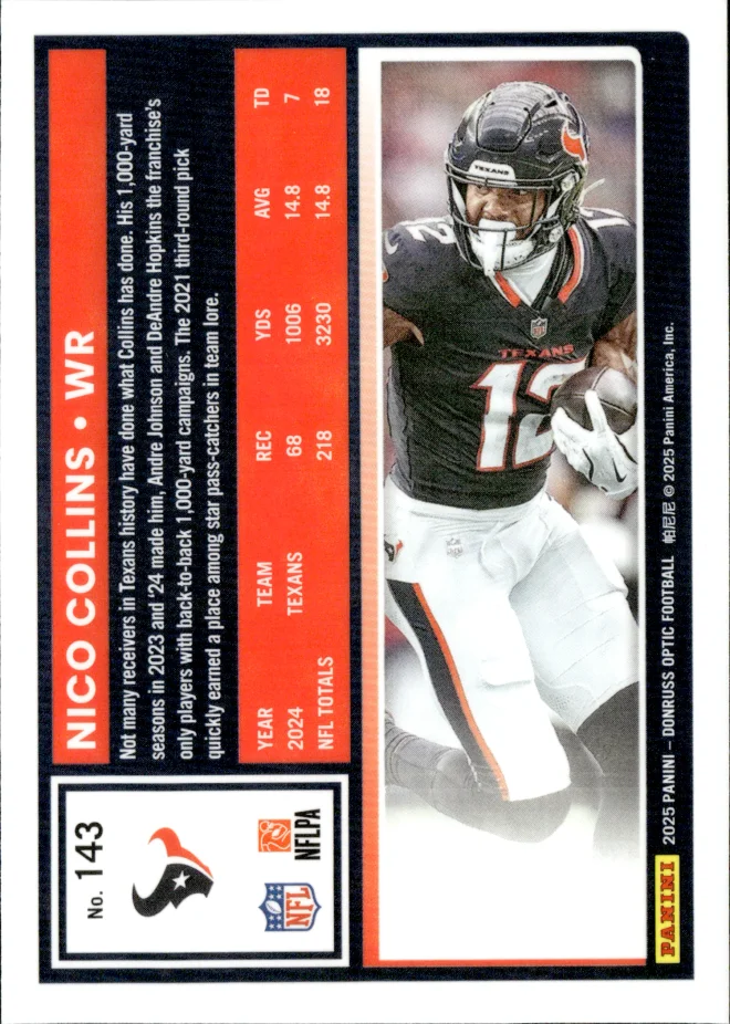 Nico Collins card back