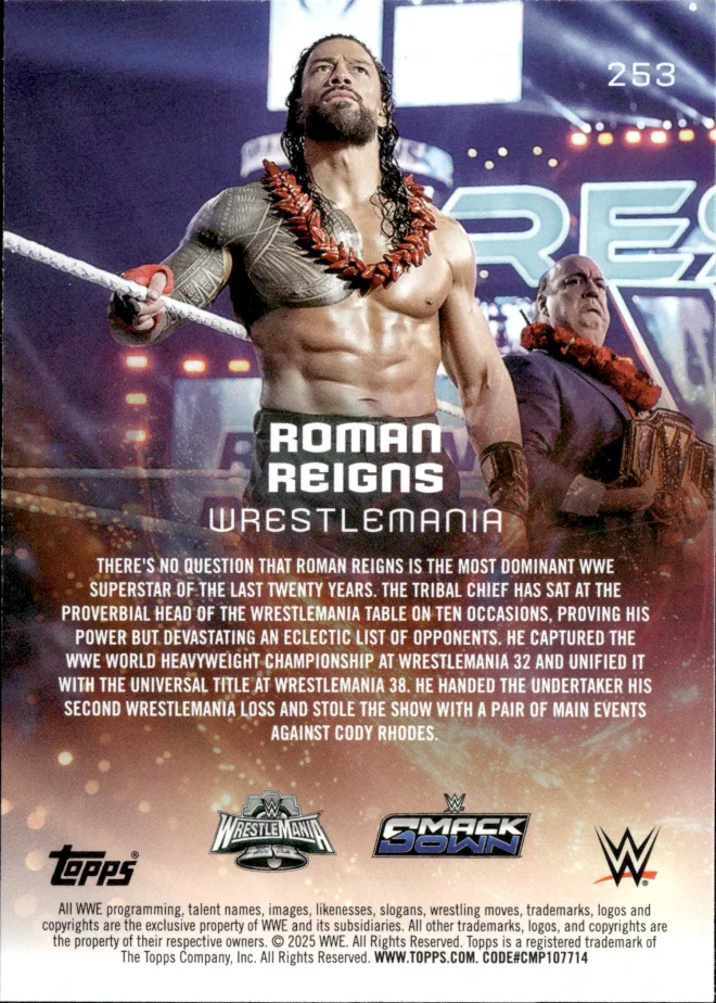 Roman Reigns card back