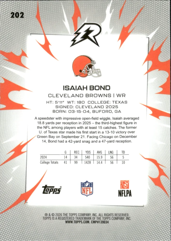 Isaiah Bond card back