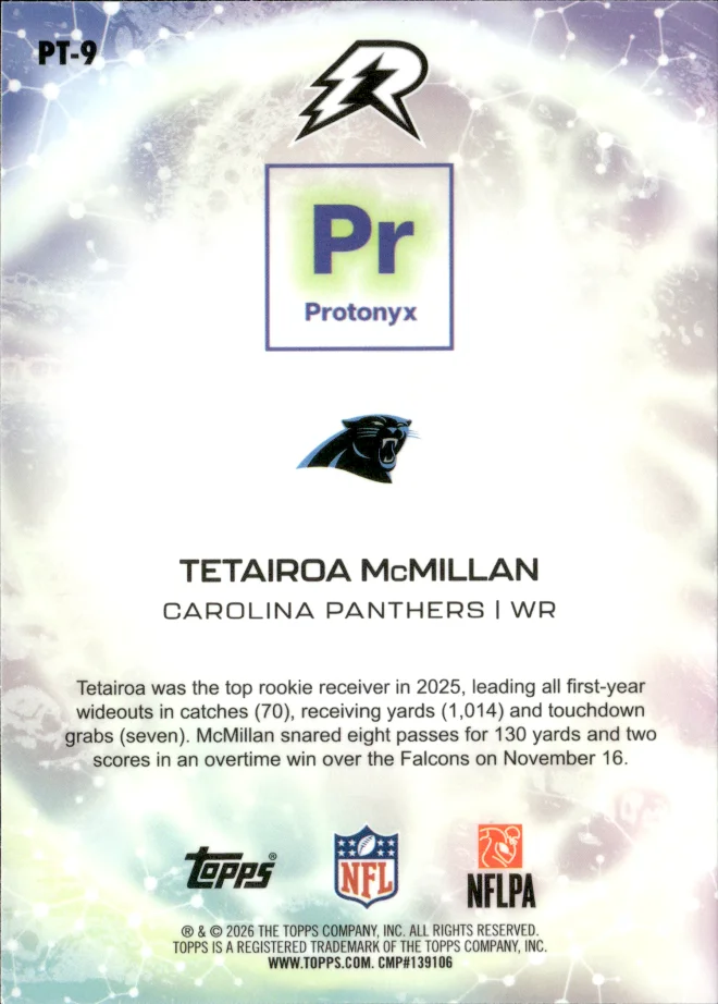 Tetairoa McMillan card back