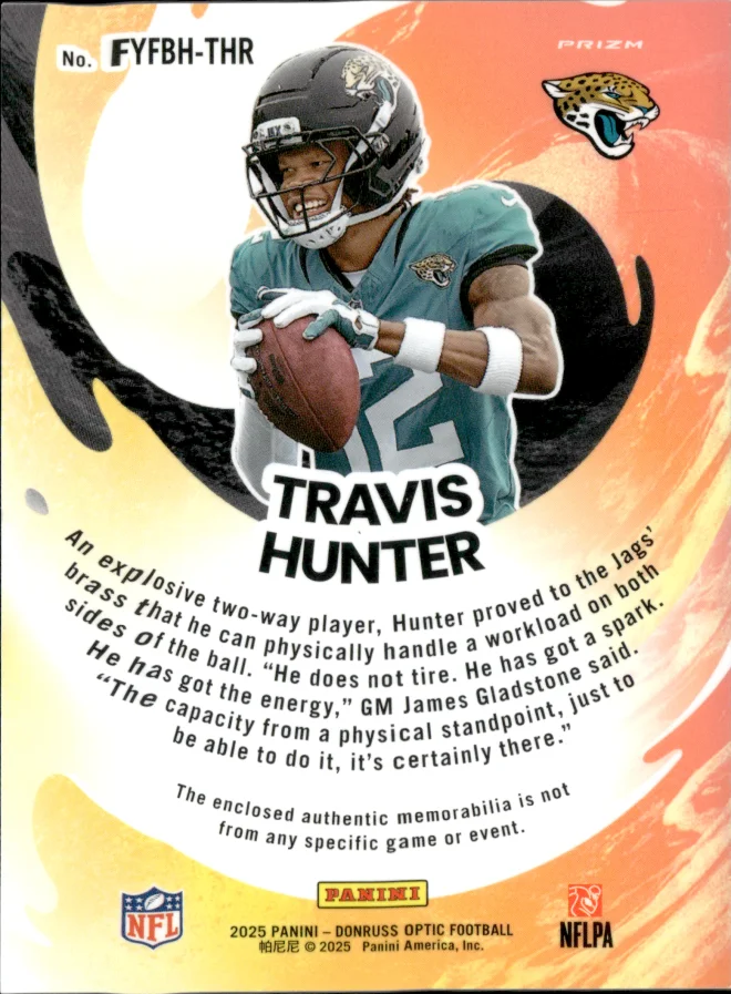 Travis Hunter card back