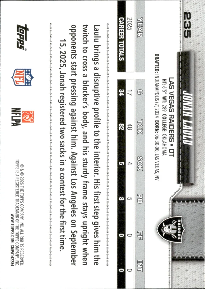 Jonah Laulu card back