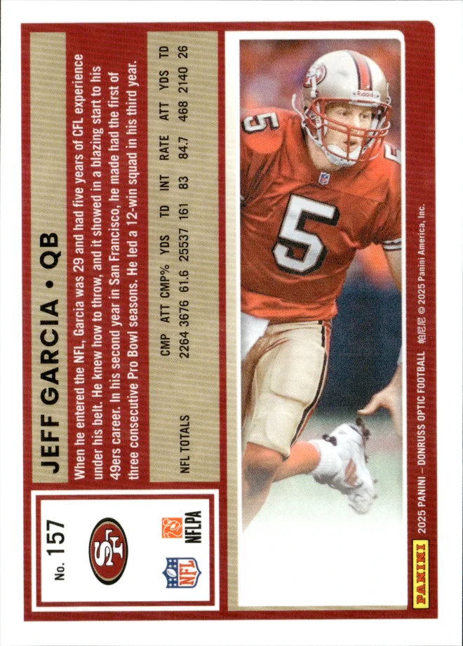Jeff Garcia card back