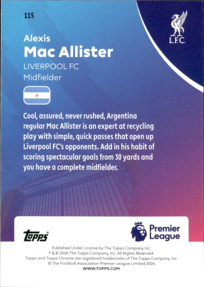 Alexis Mac Allister card back