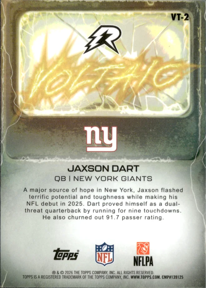 Jaxson Dart card back