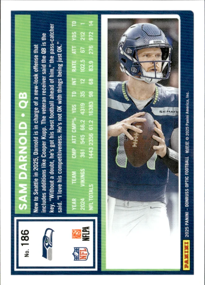 Sam Darnold card back