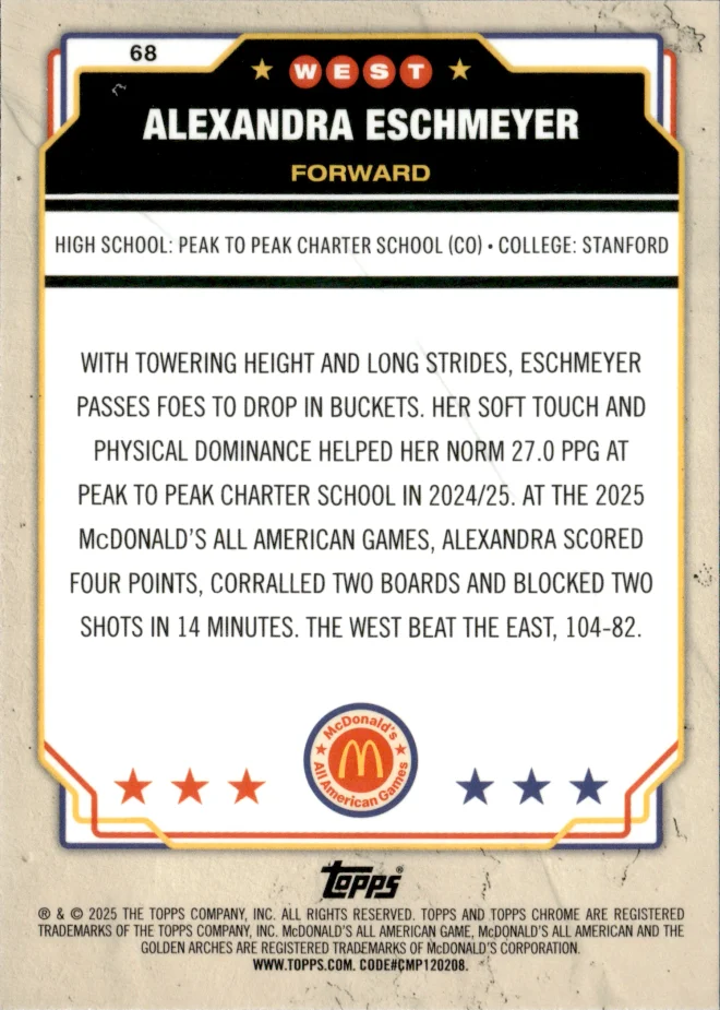 Alexandra Eschmeyer card back
