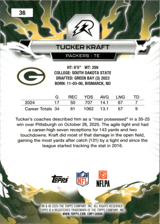 Tucker Kraft card back