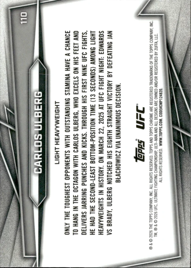 Carlos Ulberg card back