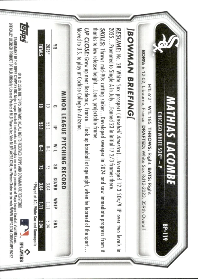Mathias Lacombe card back