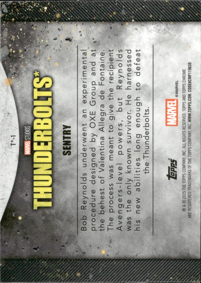 Sentry card back