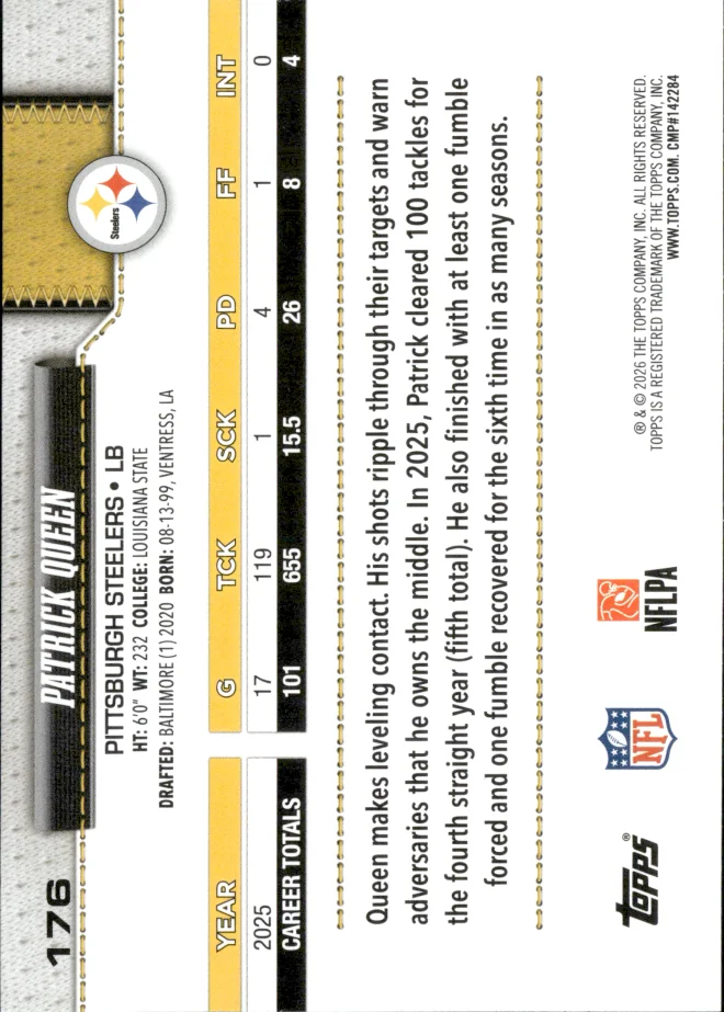 Patrick Queen card back