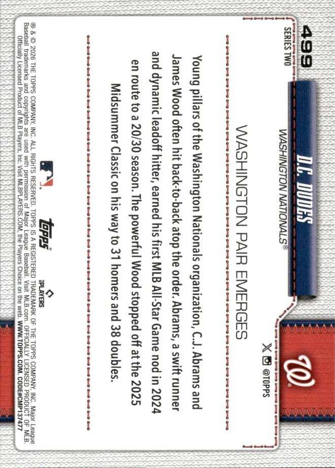 C.J. Abrams / James Wood card back