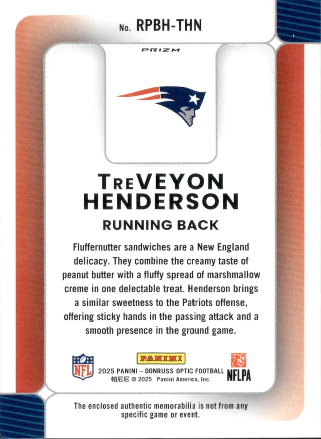 TreVeyon Henderson card back