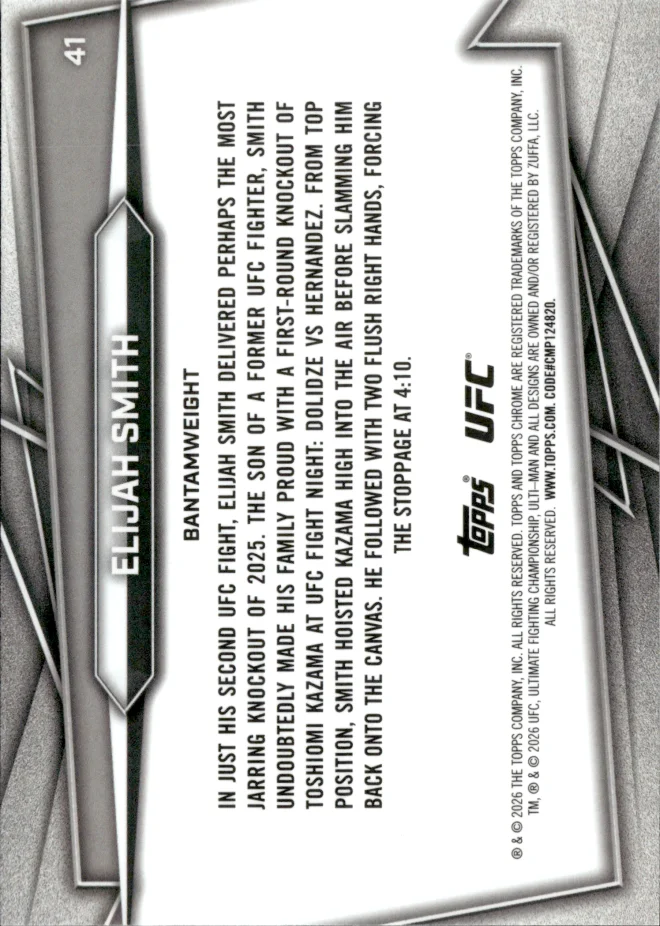Elijah Smith card back
