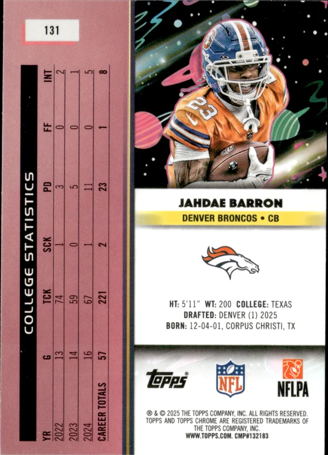Jahdae Barron card back