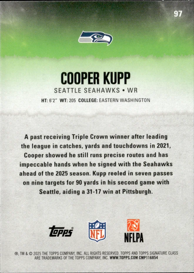 Cooper Kupp card back