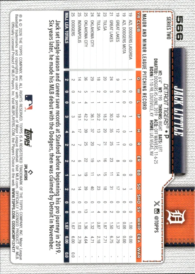 Jack Little card back