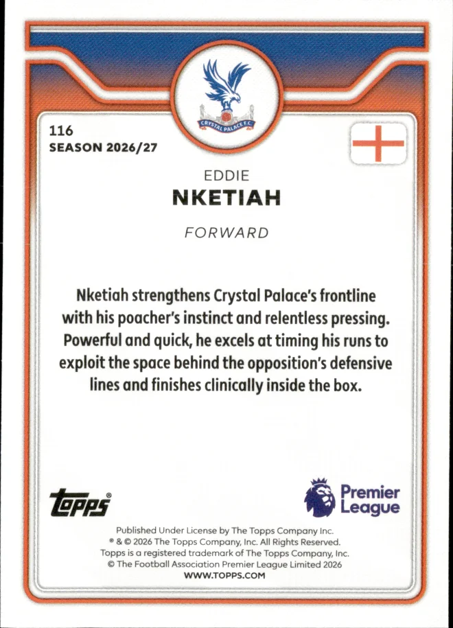 Eddie Nketiah card back
