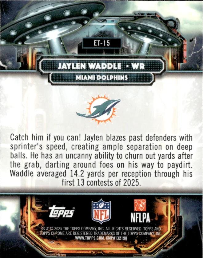 Jaylen Waddle card back