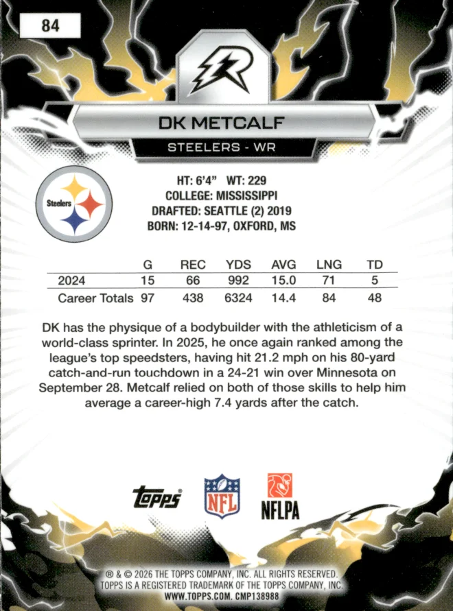 DK Metcalf card back