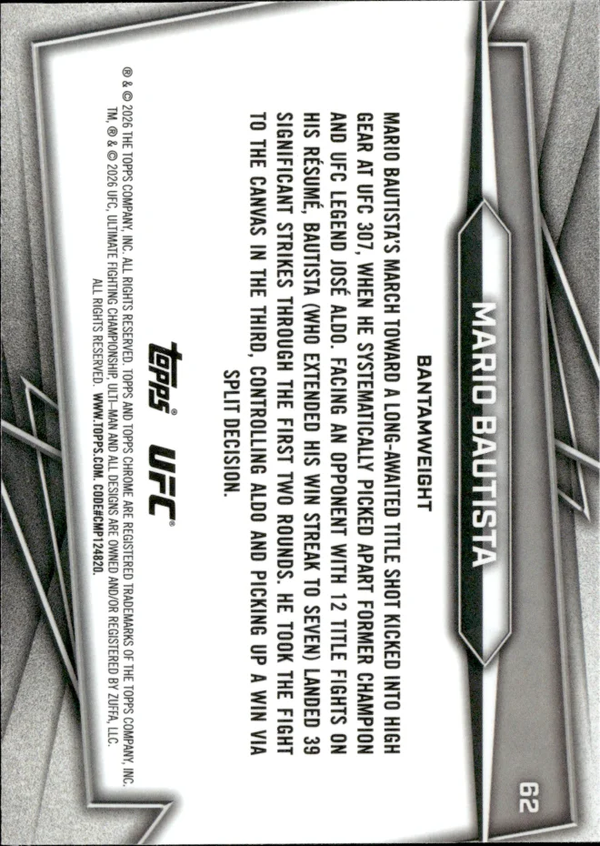 Mario Bautista card back