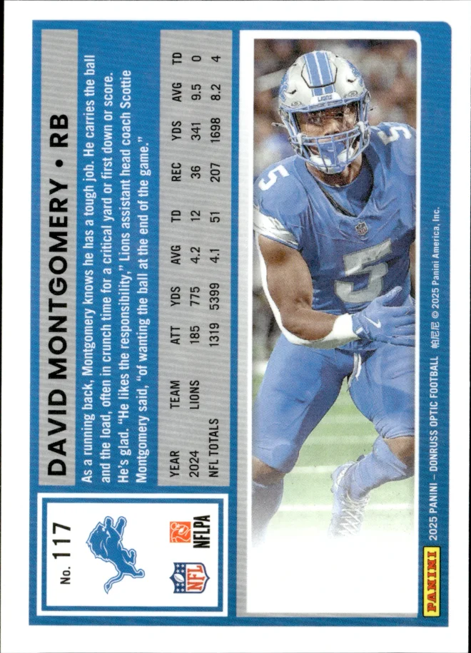 David Montgomery card back