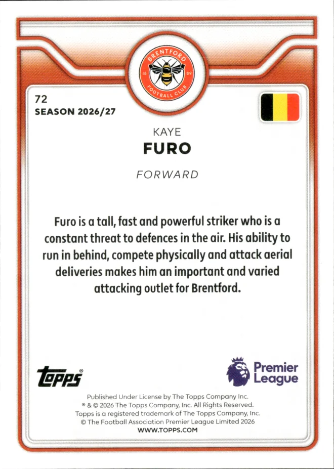 Kaye Furo card back