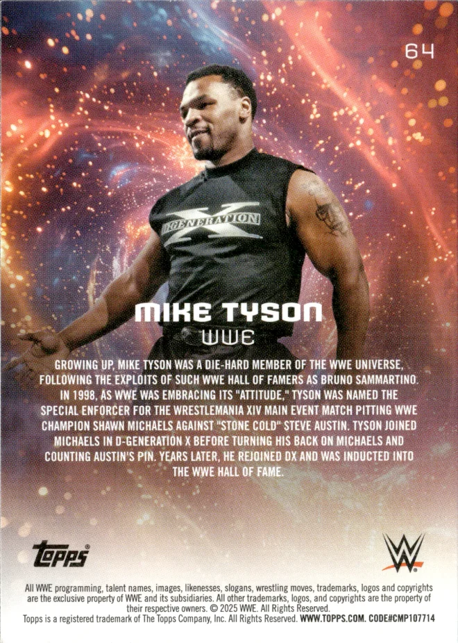 Mike Tyson card back