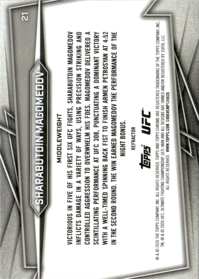 Sharabutdin Magomedov card back