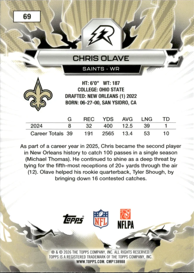 Chris Olave card back