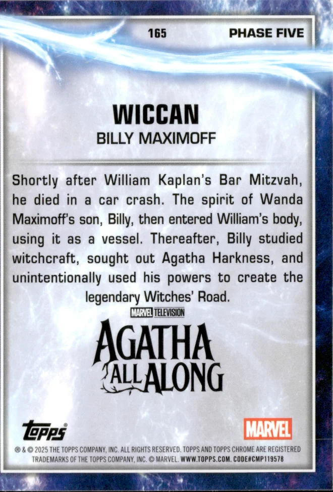 Billy Maximoff card back