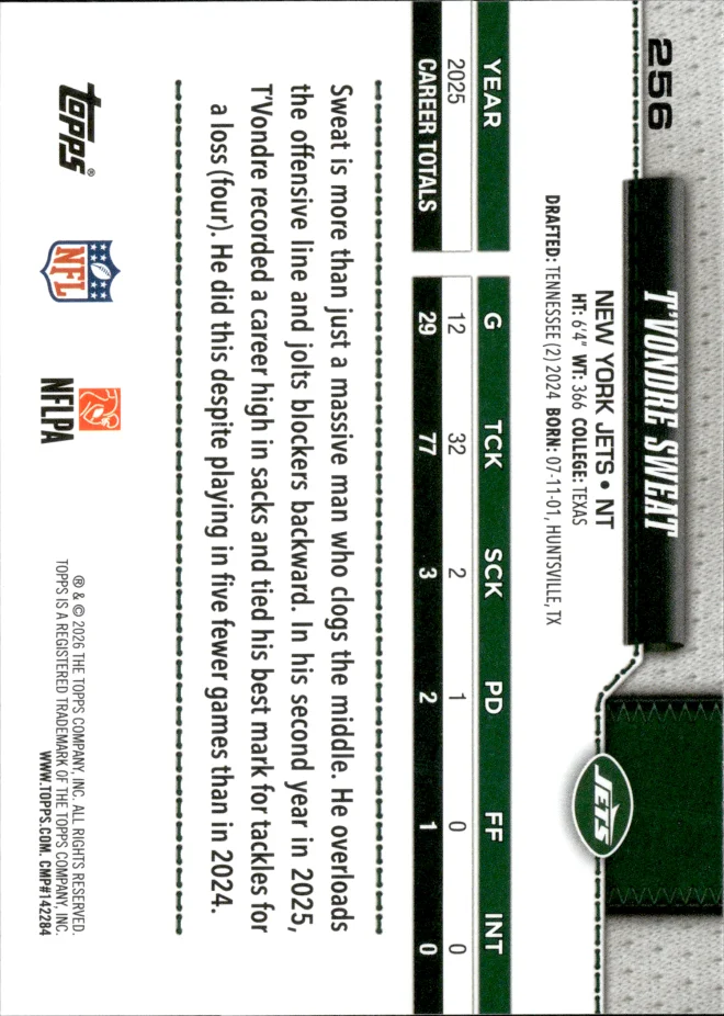 T'Vondre Sweat card back