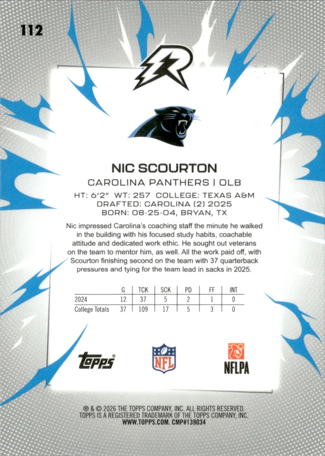 Nic Scourton card back