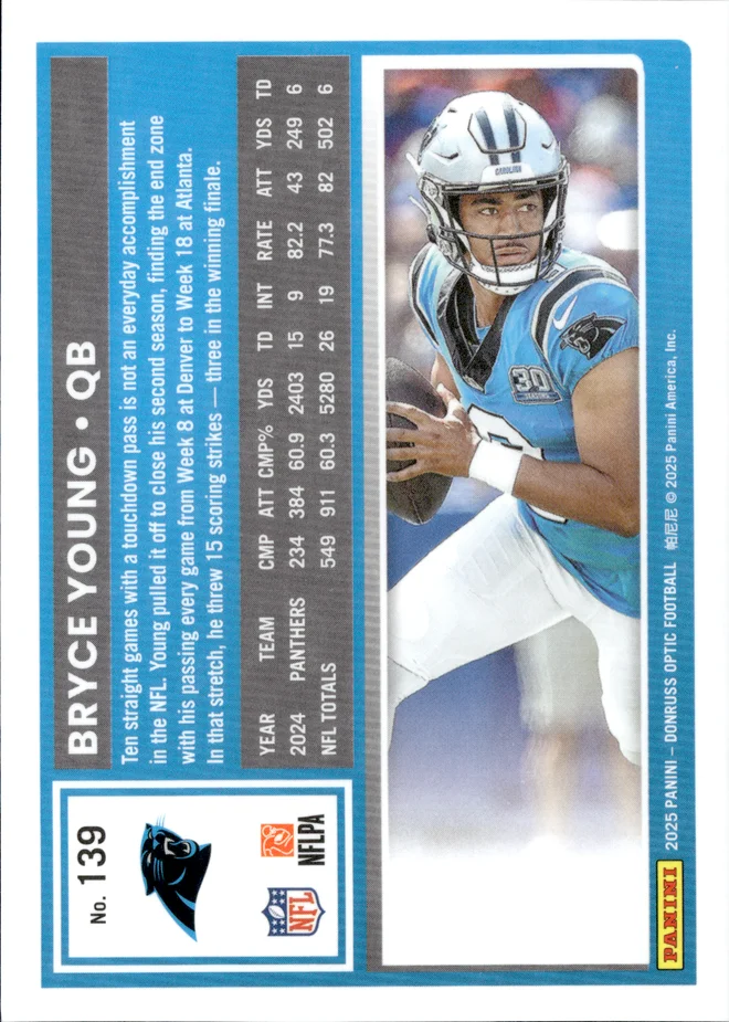 Bryce Young card back
