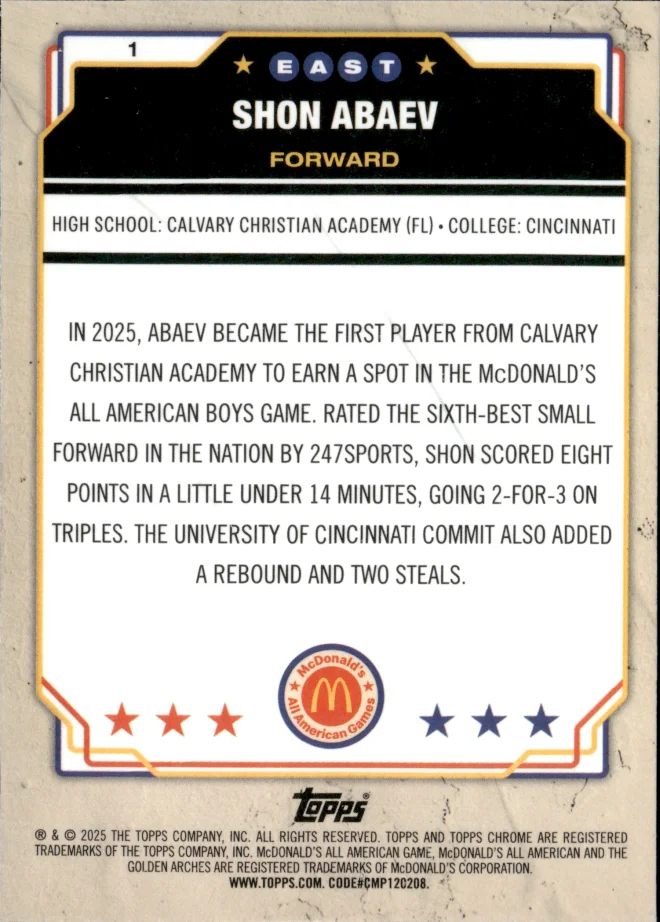 Shon Abaev card back