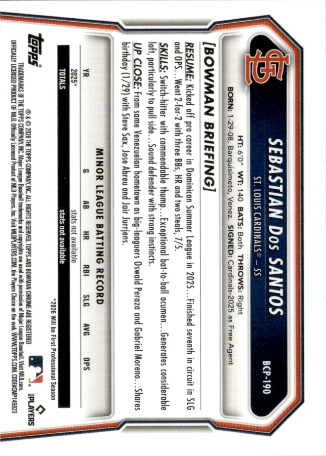Sebastian Dos Santos card back