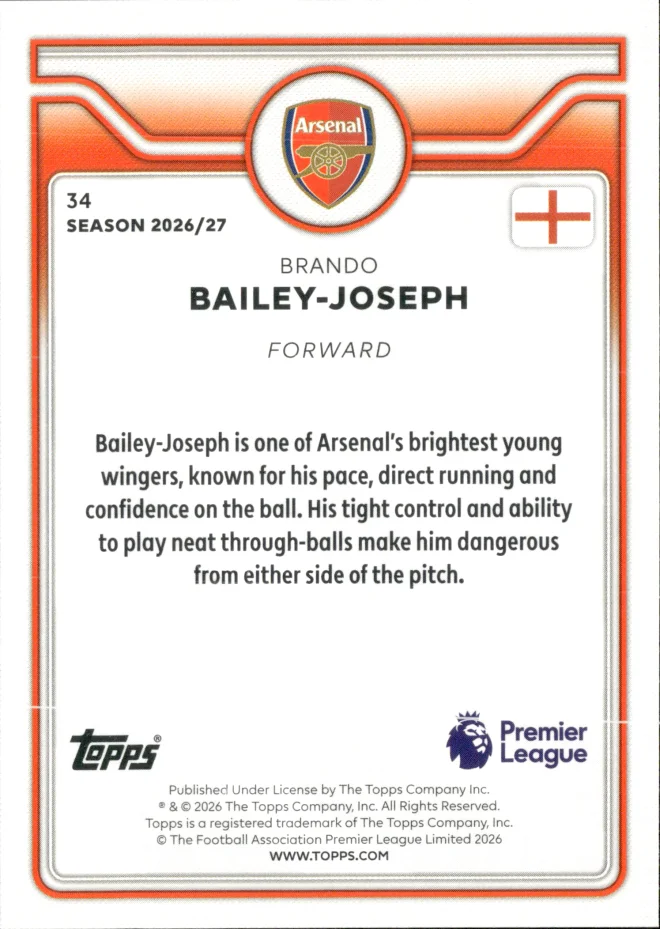 Brando Bailey-Joseph card back
