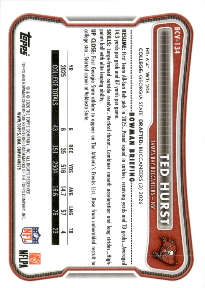 Ted Hurst card back