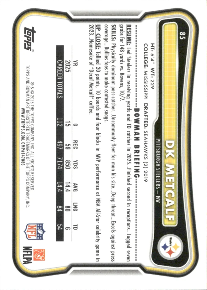 DK Metcalf card back