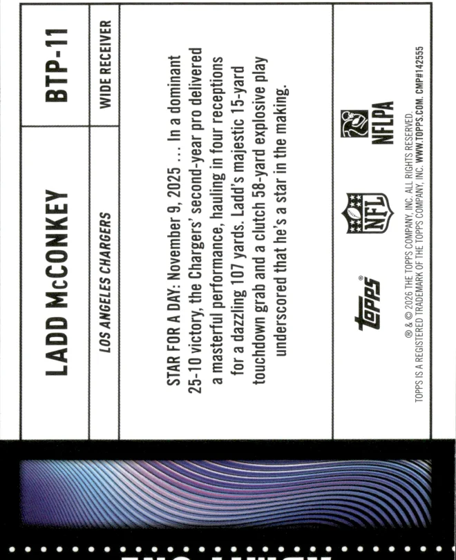 Ladd McConkey card back