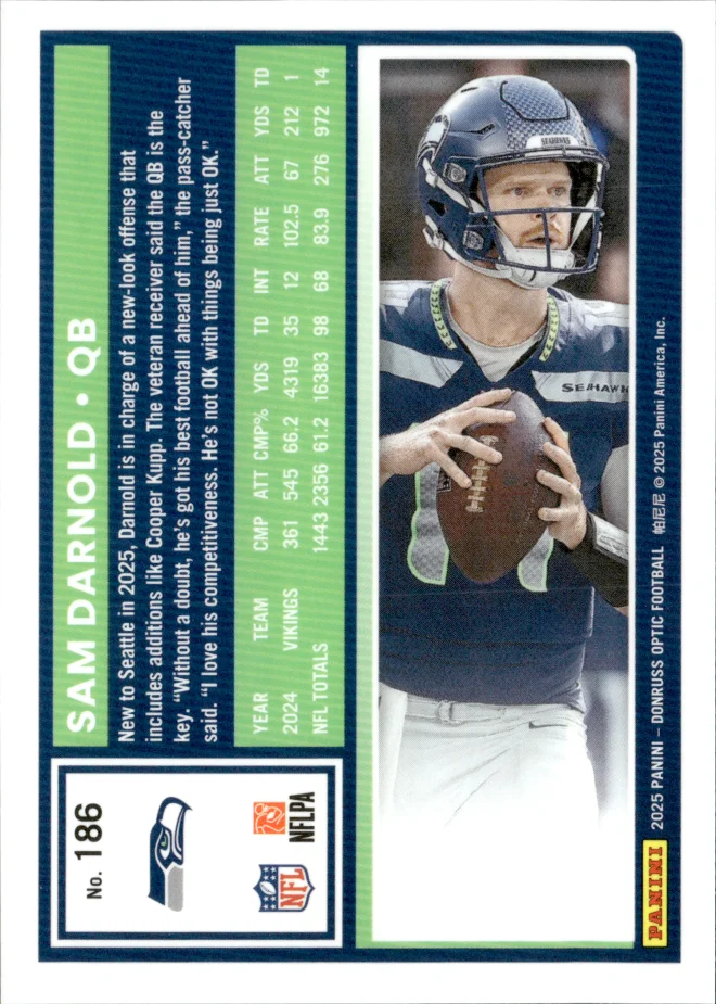 Sam Darnold card back