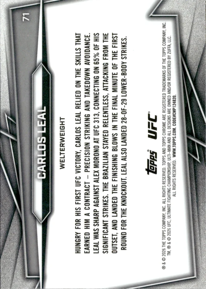 Carlos Leal card back