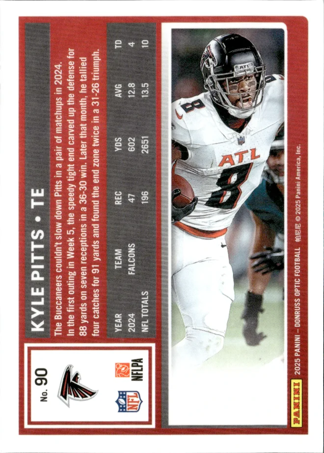 Kyle Pitts card back