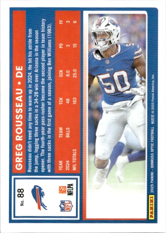 Greg Rousseau card back