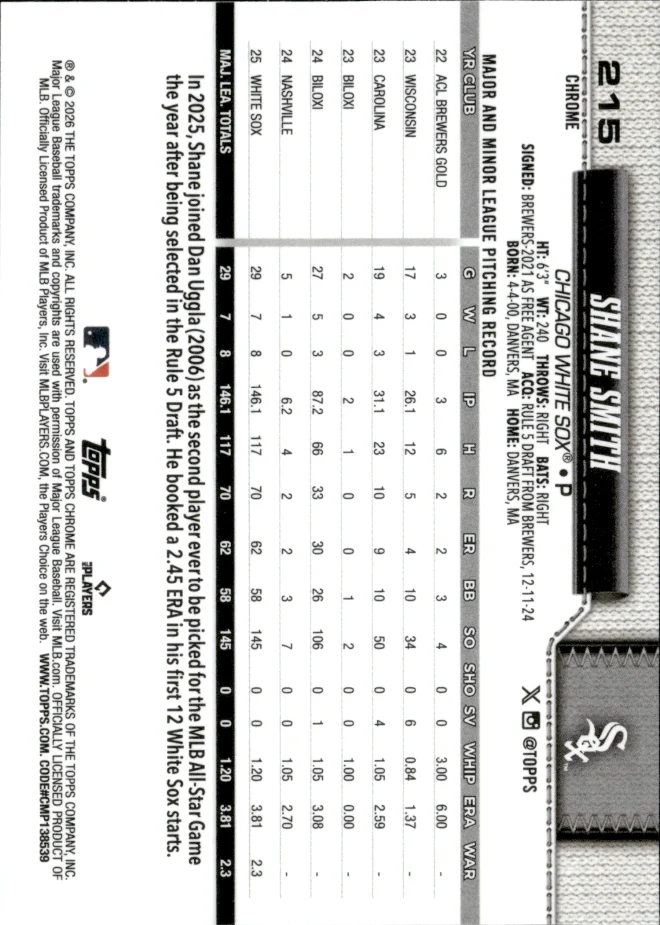 Shane Smith card back