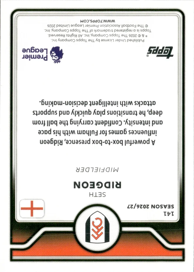 Seth Ridgeon card back
