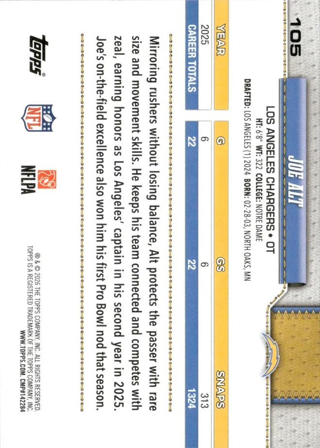 Joe Alt card back