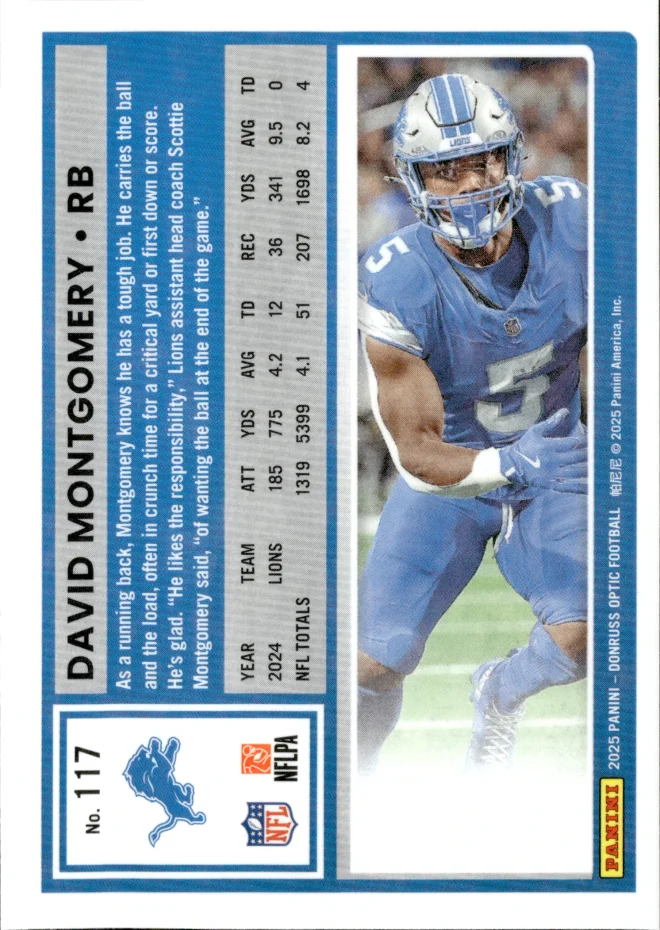 David Montgomery card back