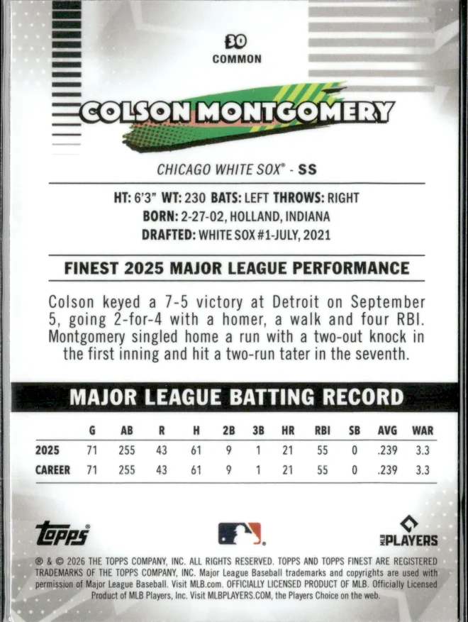 Colson Montgomery card back